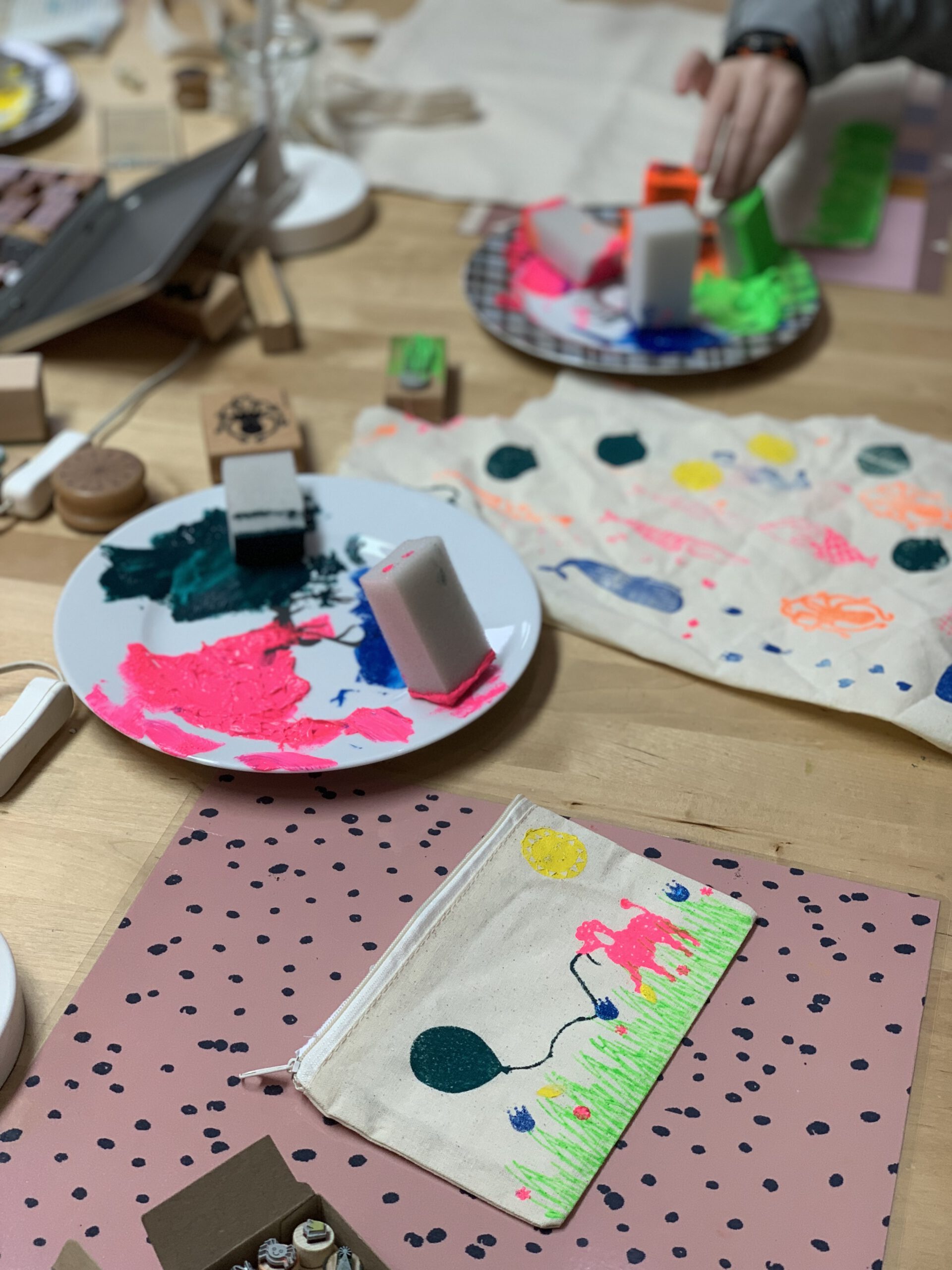 KINDERSTEMPEL Workshop – Wir stempeln auf Stoff!